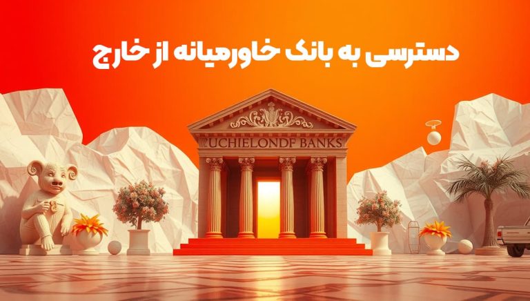 دسترسی به بانک خاورمیانه از خارج
